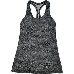 Lululemon Cool Racerback Tank Meisai Ice Grey Black Size‎ 4